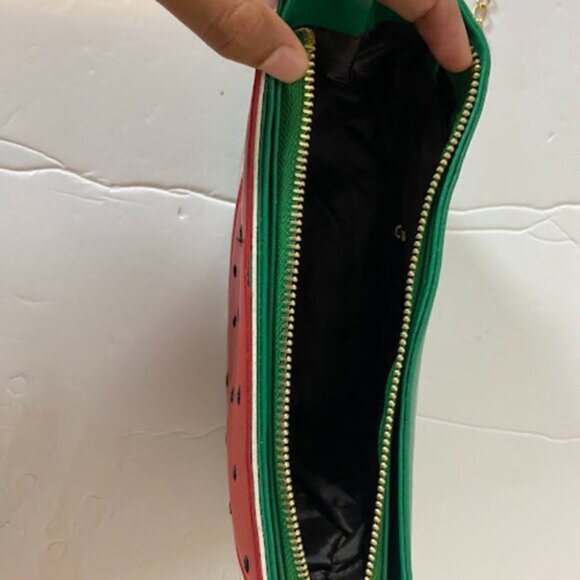 Gold-tone Chain Shoulder Strap Watermelon Women's Crossbody Bag Small - Picture 9 of 10